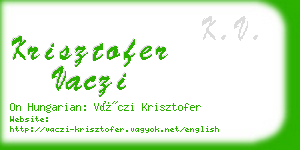 krisztofer vaczi business card